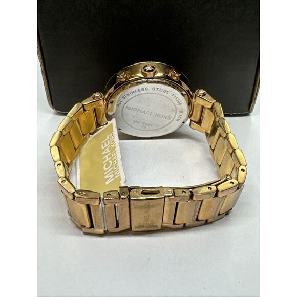 Michael Kors Parker MK5491 Women's Gold Stainless Steel Analog Dial Watch JNA203 - Picture 9 of 11